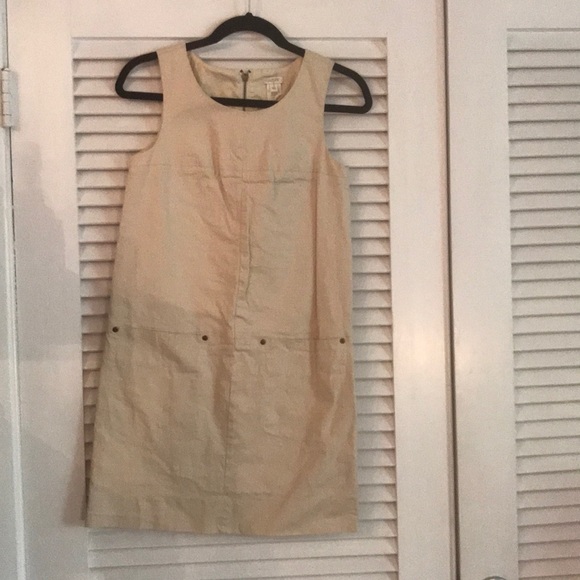 Jcrew light khaki shift dress - Picture 1 of 2